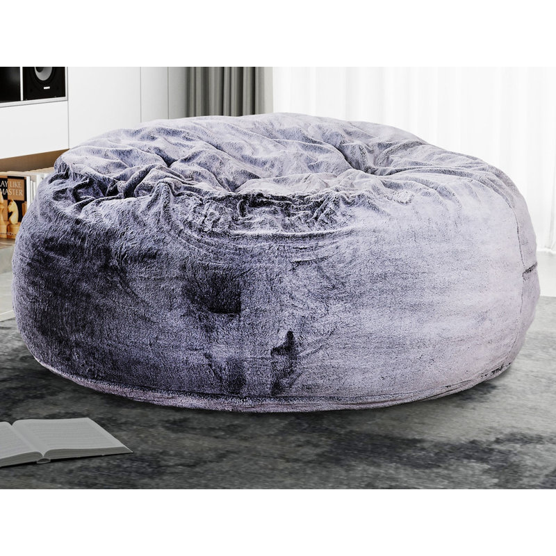 Fauteuil à billes rond en mousse à mémoire de forme moderne avec pieds en mousse à mémoire de forme 5 pi, mauve