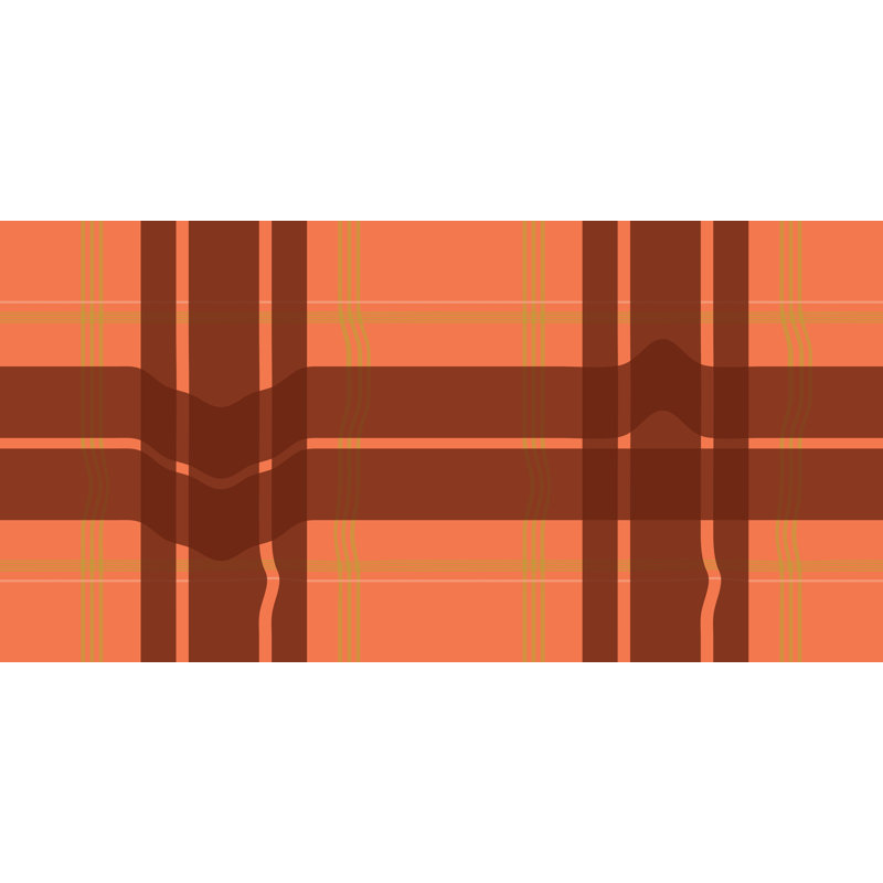 Warped Plaid Wallpaper, Orange/Red/Maroon/Green