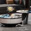 Round microcrystalline stone coffee table-110958853