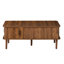 Retro Lift-Top Coffee Table with Sliding Door & Hidden Storage, Extendable MDF Desk with Wood Legs-135865750