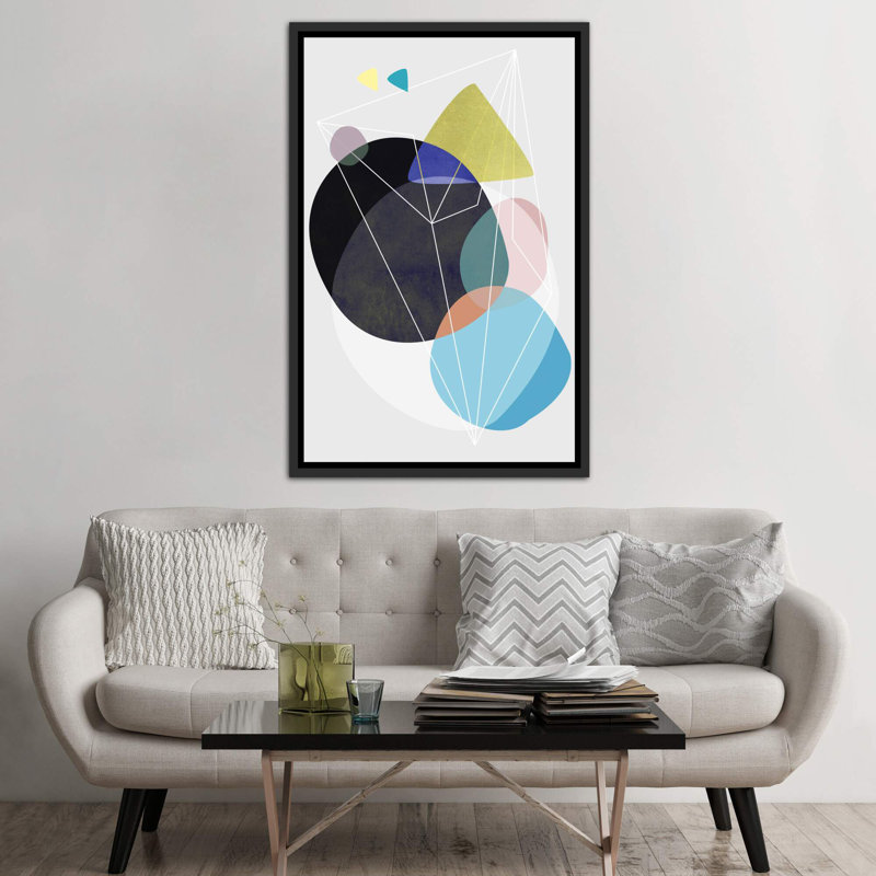 « graphic clxxiii » par mareike böhmer-impression sur image, Toile avec cadre noir patiné, H 40 po x l 26 po x P 1,5 po