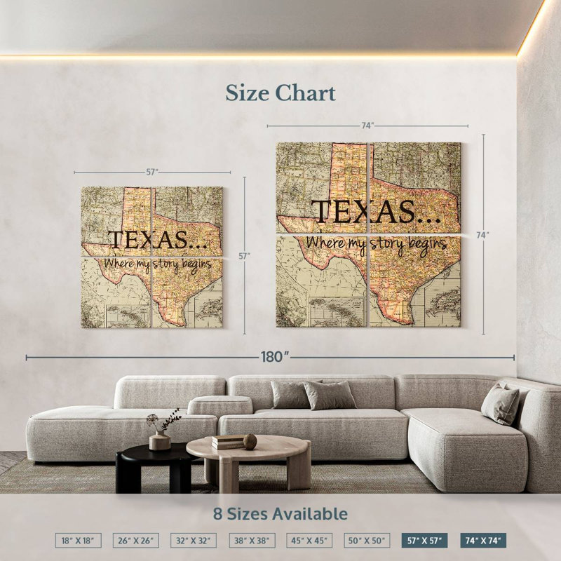 Tergel, Texas, My Story, H 74 po x l 74 po