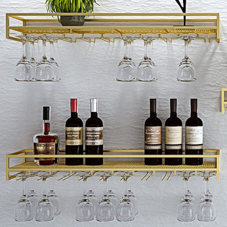 Wall-mounted Martini/wine glass holder - The Wave