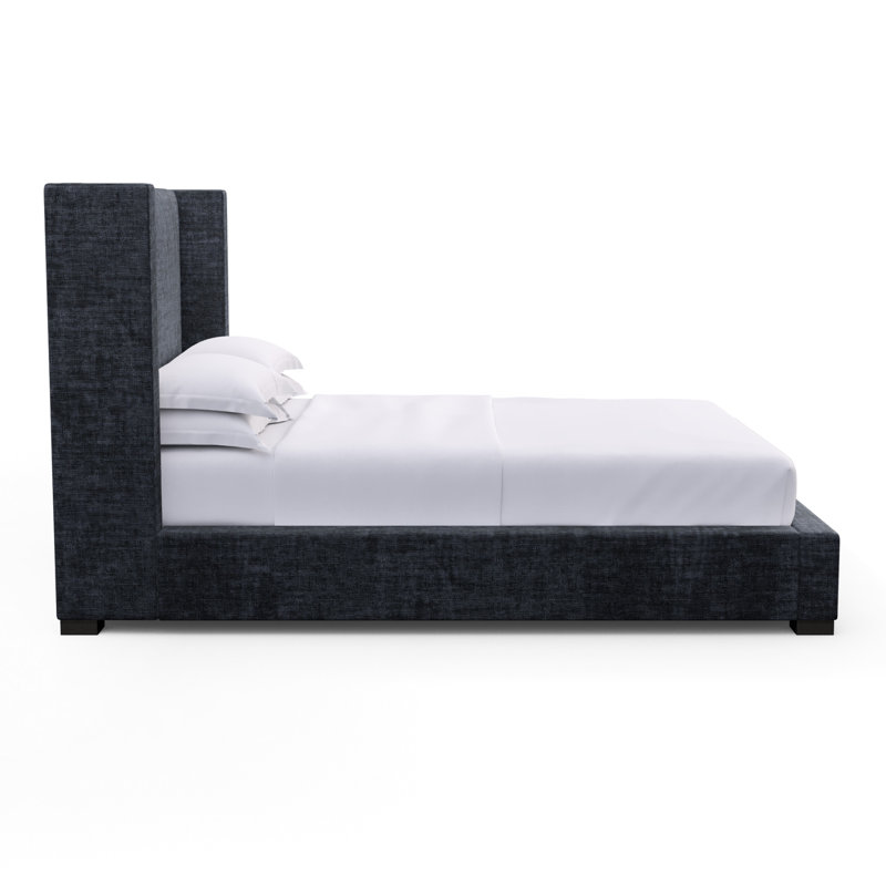 Velvet Wingback Bed