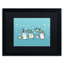 Hollander «Christmas Creatures in Blue» par Carla Martell, art encadré mat