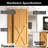Brushed Nickel Classic Design U Shape Brackets Double Track Bypass Two Door Hardware Kit-45200004
