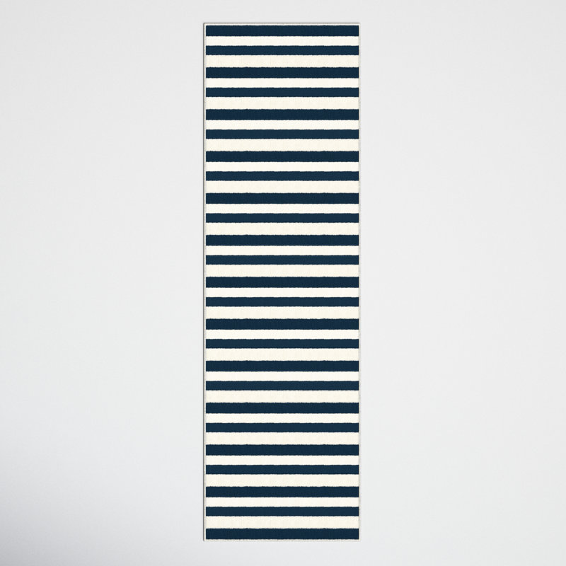 Adrienne Striped Indoor / Outdoor Rug, Runner 2'3" x 7'6"