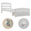 Structure de lit plateforme simple avec tiroir de rangement, support de lattes en bois de pin massif, aucun sommier nécessaire, finition noyer-997843227