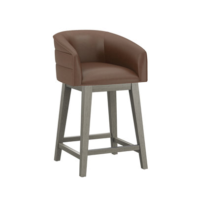 Tabouret pivotant en bois Cleland