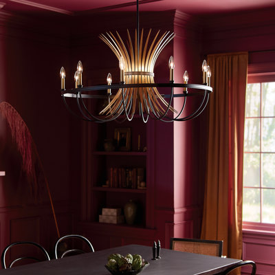 10 - Light Dimmable Drum Chandelier