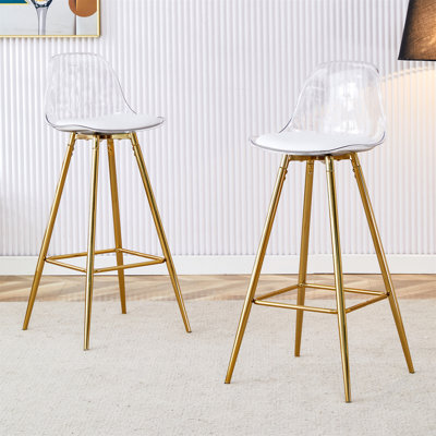 Chaises de bar rembourrées modernes et confortables, pieds en métal, chaises de bar de petite taille, convenant à une partie de la foule, conception élégante pour les chaises de salle à manger, de cuisine, de terrasse et de salon