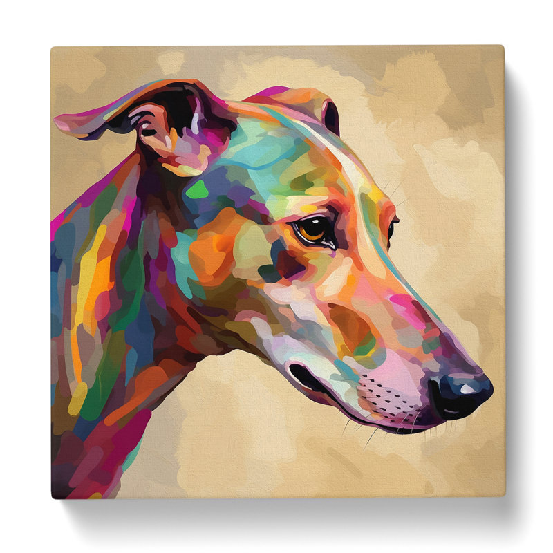 Greyhound Dog Abstract Art No.1 - Print