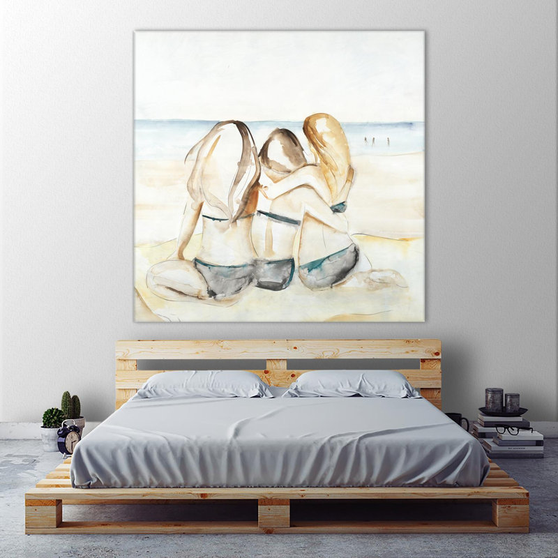Filles, fin de semaine sur toile, H 54 po x l 54 po x P 1,5 po