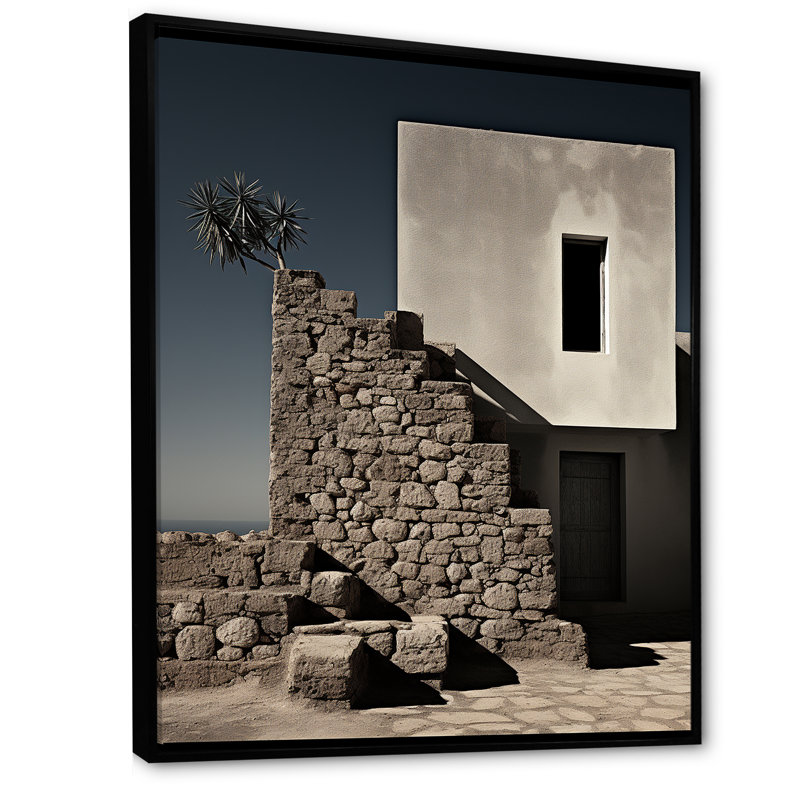 Monuments minimalisme, photographie de paysage II - reproductions d'art mural, Cadre flottant noir