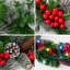 8.8FT Pre-Lit Artificial Christmas Pine Garland with Frosted Tips, Pinecones, and Red Berries