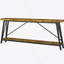 Table de canapé industrielle extra longue 70,9 pouces avec tablettes à 2 niveaux, brun rustique pour le couloir et le salon-591400744