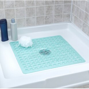 Square Rubber Shower Mat: Mildew Resistant Non-Slip Stall Mat