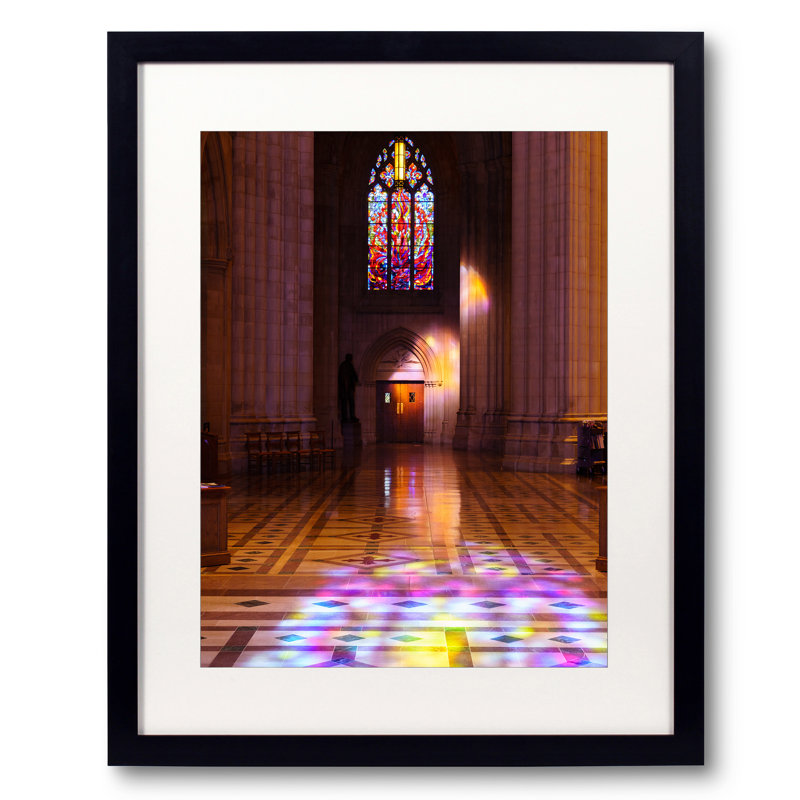Steven Heap " Stained Glass Colors " Color Photography Print, 20" H x 16" W, Black Framed Paper
