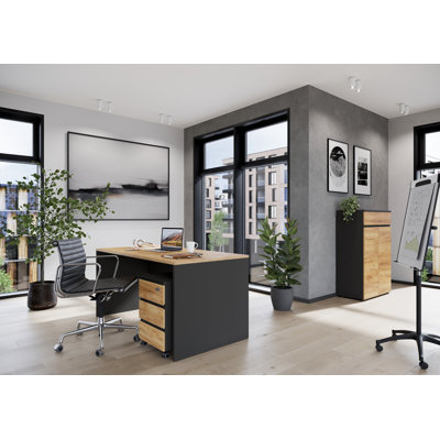 Lissabon 3 Piece Desk Office Set