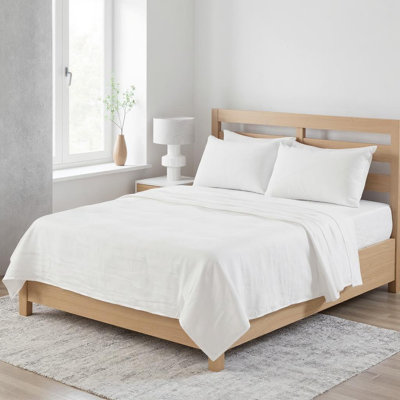 Drap double ivoire en lin