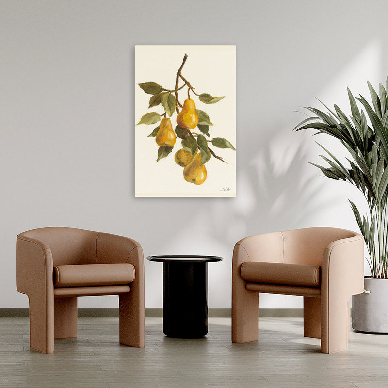 Pear Branch - Beige Branches Green, 36" H x 24" W