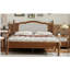 Lit plateforme en bois avec tête de lit en bambou naturel, cadre de lit en bois rétro et support en bois-121110463-121110460