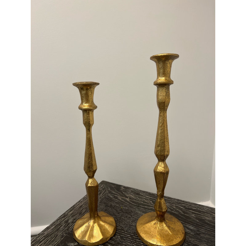 Porte-bougie en fer, H 15 po x l 4,2 po x P 4,2 po