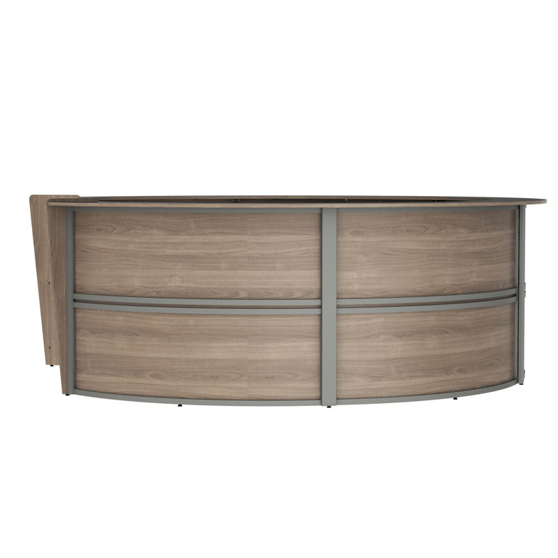 Peden U-Shaped Synthetic Laminate Reception Desk, Walnut