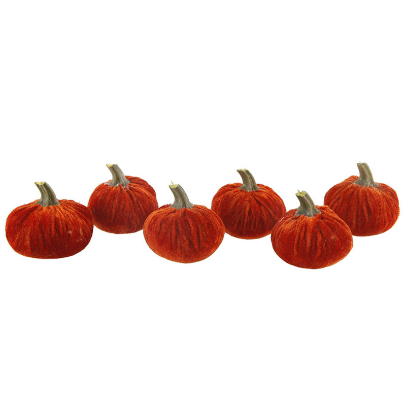 Décoration décorative en velours Byrne, Orange, H 2,75 po x l 8,25 po x P 5,63 po