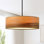 Kaidenn 22 po Lustre tambour 4 lumières en placage de bois - avec diffuseur