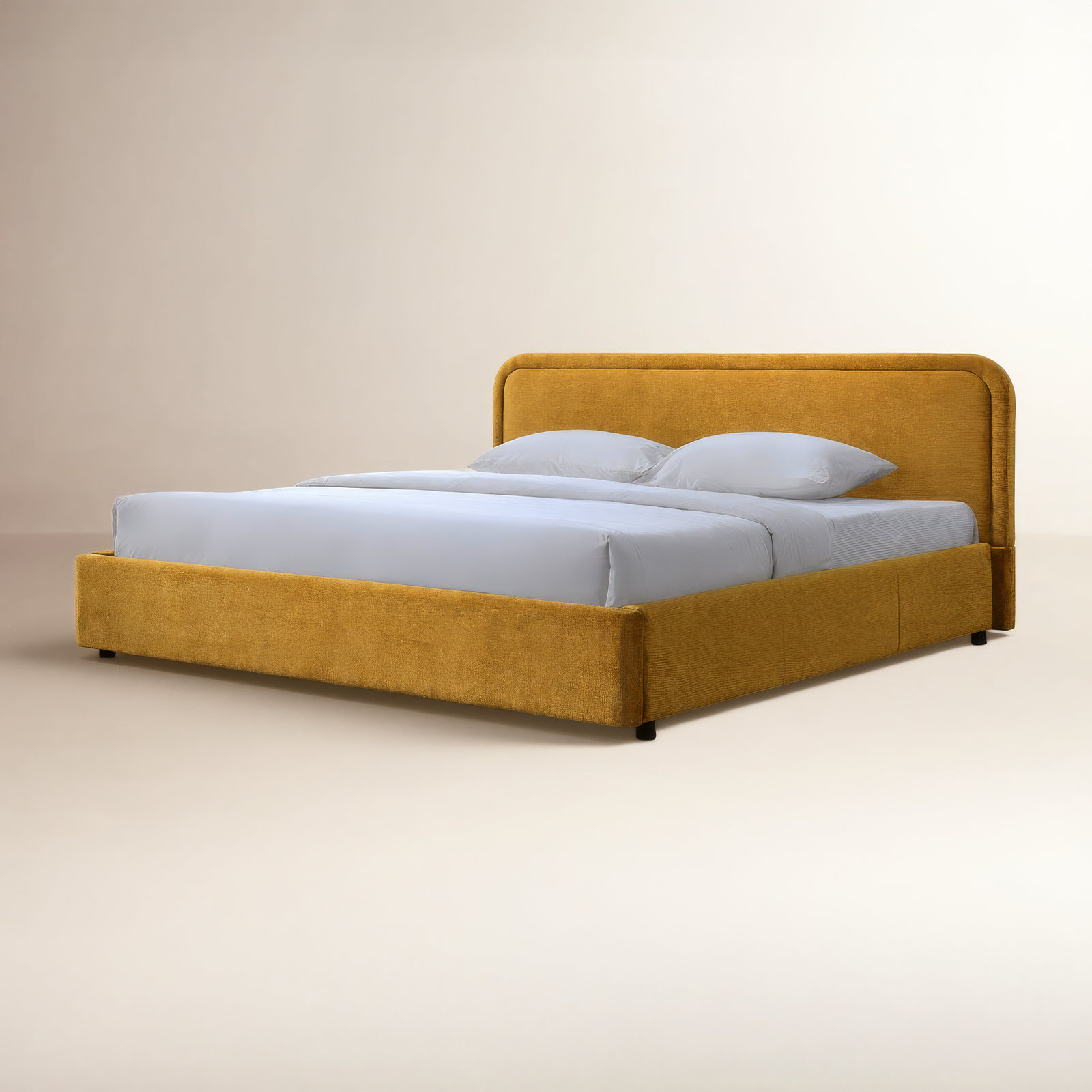 Baneza Platform Bed, Queen, Gold