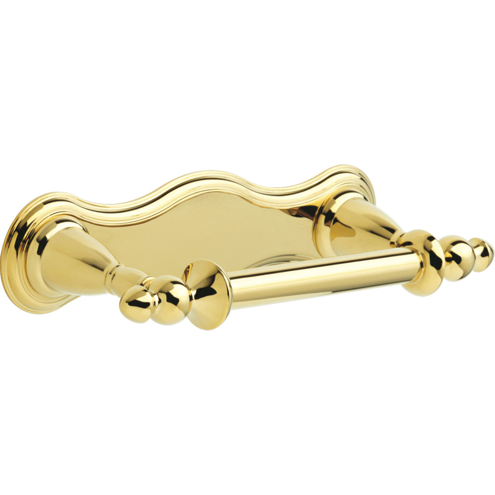 Victorian Wall Mounted Toilet Paper Holder, Brilliance Polished Brass