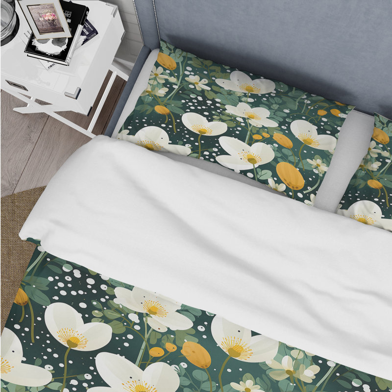 Ensemble de housse de couette à pois Natures Whispers Polka Dots Pattern, Housse de couette pour très grand lit et 2 très