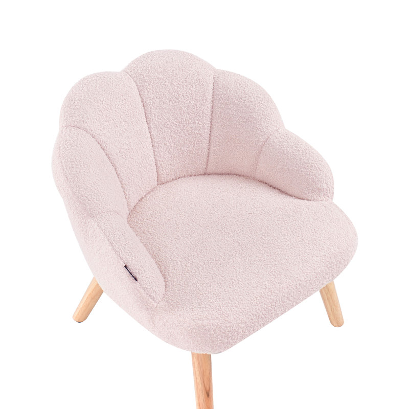 Kids Boucle Armchair Pastel MILAND, Pink
