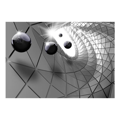 3D Illusion Wallpaper Wall Mural - Steel Illusion