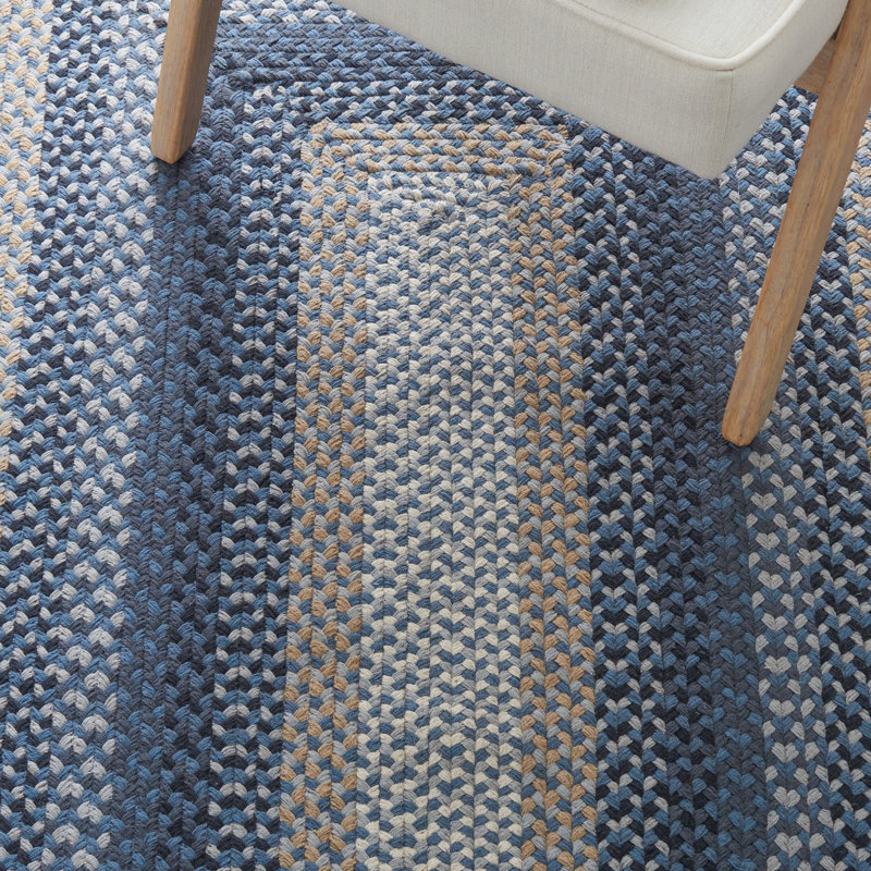 Styrkar Flat Weave 0.92 Cotton 0.08 Others Striped Rug, Square 6'