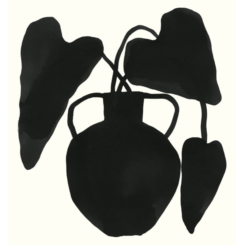 «Summer 2022 Indigo Urn 2», impression encadrée sur papier par Kate Roebuck, Cadre simple noir, H 22 po x l 20 po