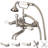 Stonington 2 Handle Wall Clawfoot Tub Faucet with Diverter-19139533-19139535