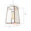 24 cm H Square Glass Pendant Shade ( Uno ) in Gold