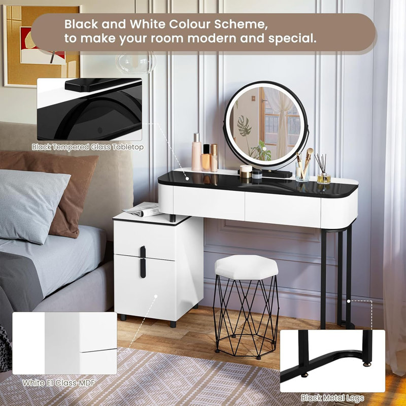 Camlin Dressing Table with Mirror
