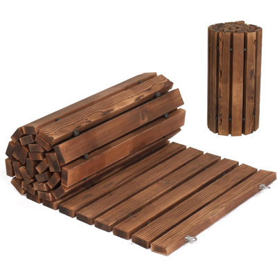 8FT L Wooden Garden Pathway For Outdoors Roll Out