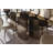 Aphelion Glass Top Metal Base Dining Table