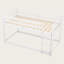 Lit superposé simple au-dessus d'un lit simple avec échelle, structure en bois massif, garde-corps de sécurité, conception peu encombrante pour chambre d'enfant-1510843118