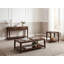 Table basse 1PC avec finition noyer et tablette inférieure