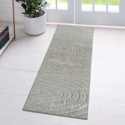 Modern Geometric Wave Area Rug