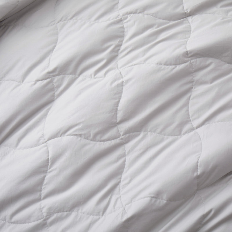 Couverture en duvet et fibre de duvet d'oie, édredon toutes saisons avec bordure en satin - Coquille douce et respirante - à superposer - Lavable à la machine