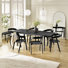 Eriksson Rectangular Solid Wood Extending Table With Arvey Veneer Chairs - Responsibly Sourced