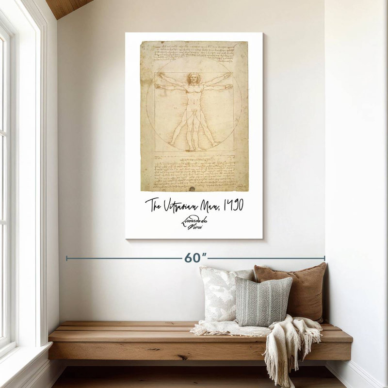 Affiche de Vitruvian Man Da Vince, H 48 po x l 32 po