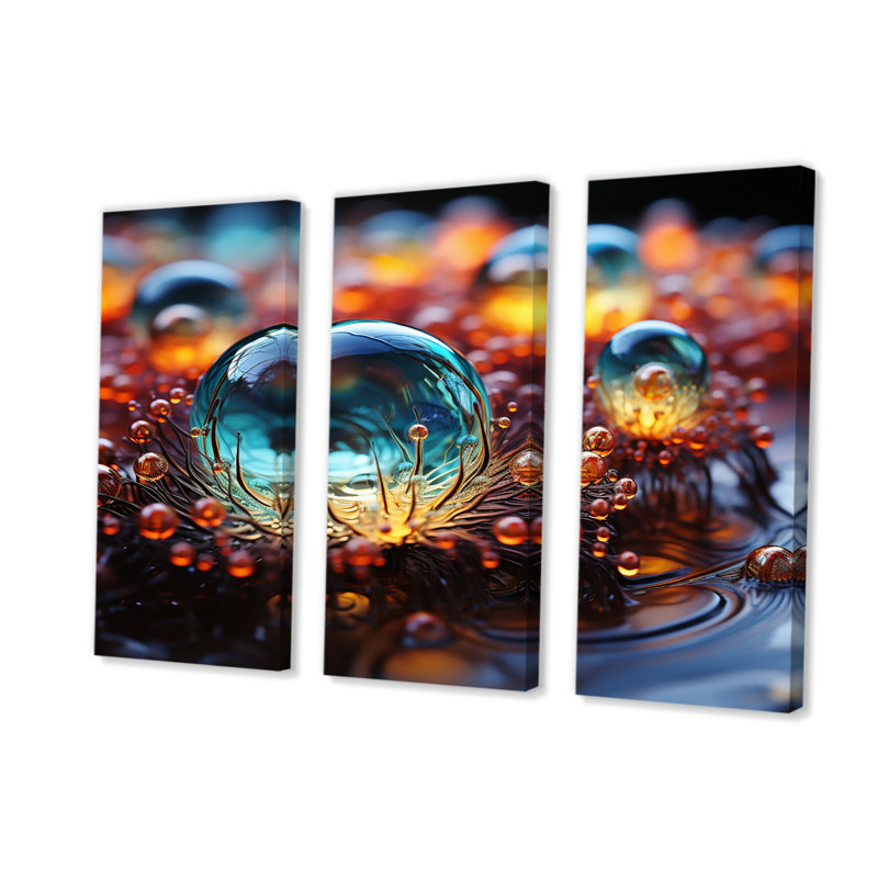 «3D Molecules Microscopic Wonders I - Abstract Shapes», ensemble de reproductions d'art mural, H 28 po x l 36 po x P 1 po