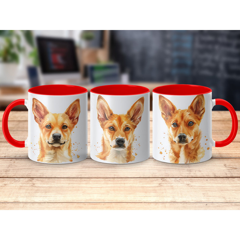 Ceramic Coffee Mug, 2, Red